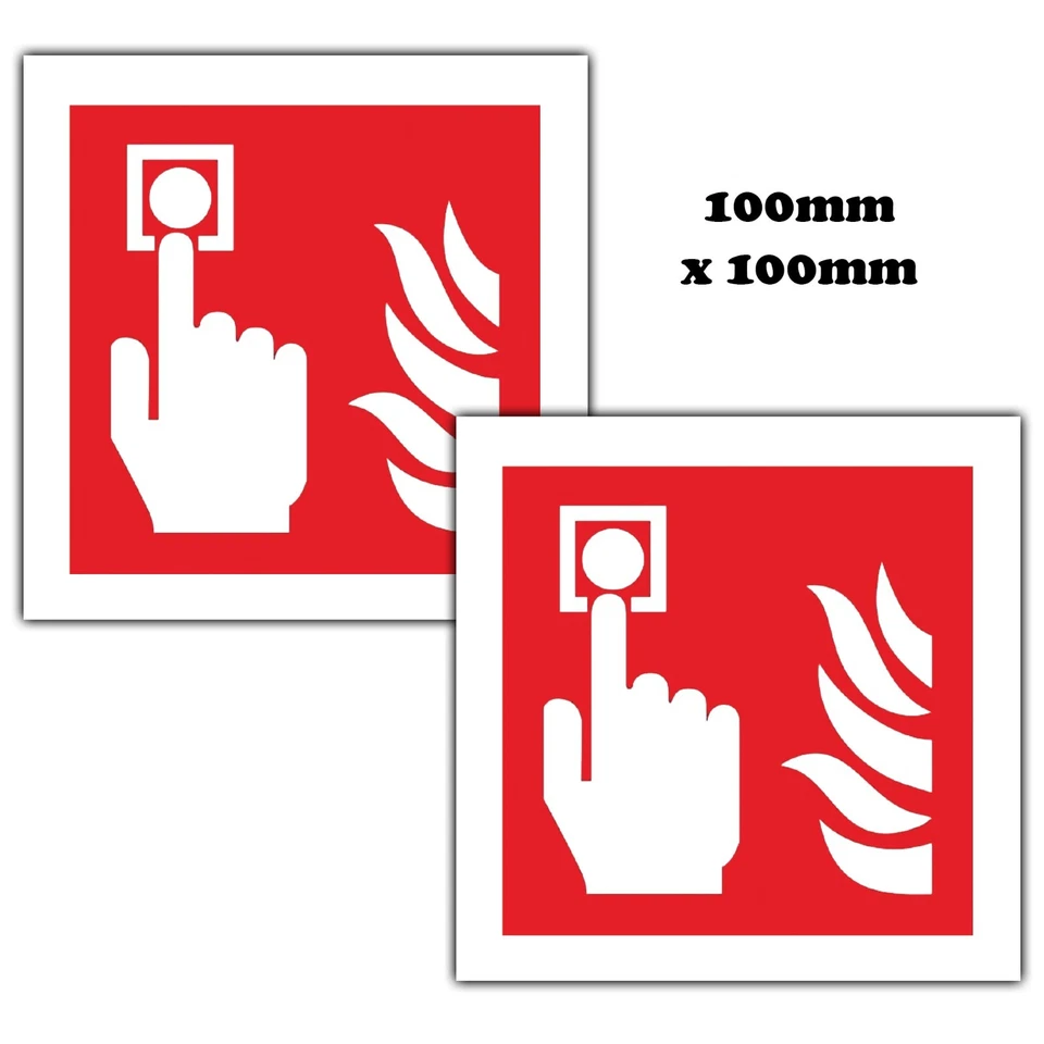 Fire Alarm Call Point - Waterproof Vinyl Sticker Signs - Pack of 12 - Fire Alarm - Image 4 of 4