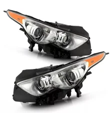 Pair W/o Sport Package Non-AFS Headlights For 2009-2017 Infiniti FX35 FX50 QX70