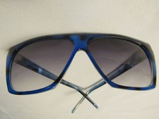 Vintage FOSTER GRANT Blue Black Oversized Square Sunglasses Frames Korea