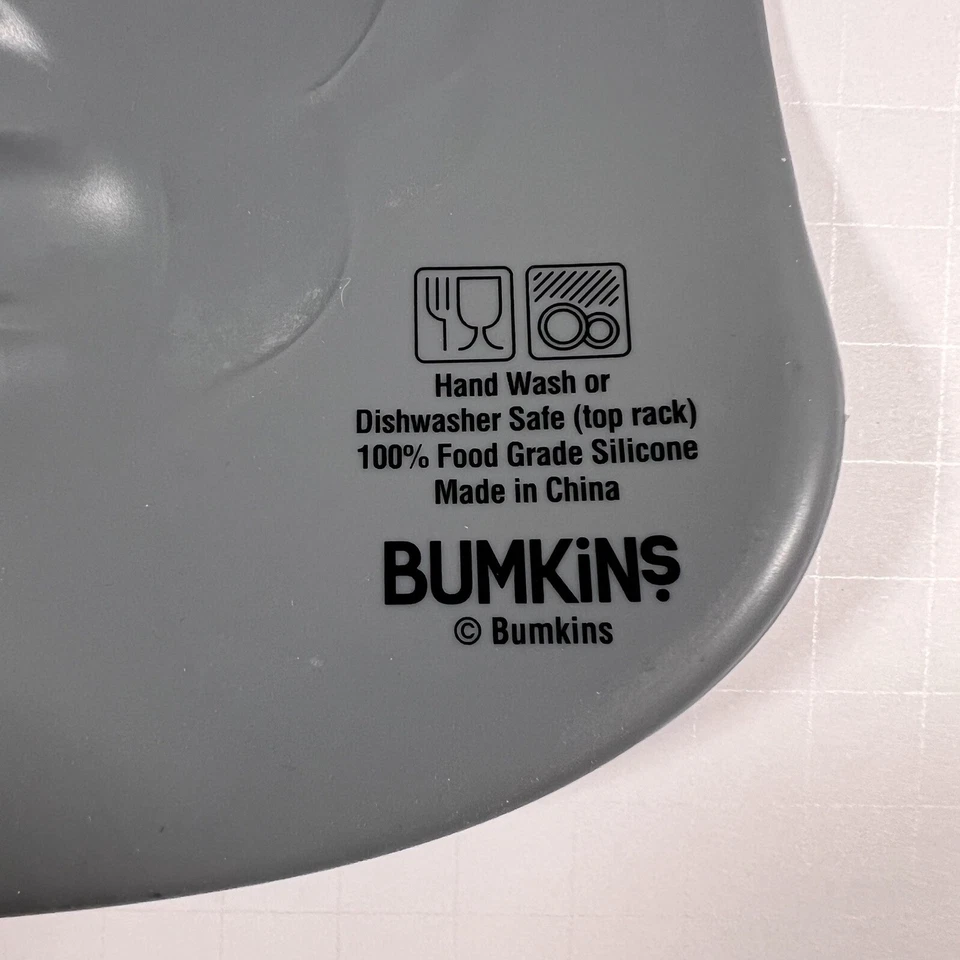 Babero Bumkins Batman Gris Silicona 6-24 Meses Infantil Crumb Catcher DC (A31) Foto 4 de 4