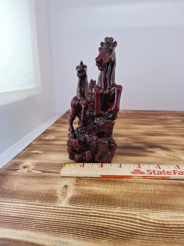 Zwei rote/kirsche Laufpferde, Red Horse Statue für Vastu, Victory Horses for Fe - Bild 10 von 13