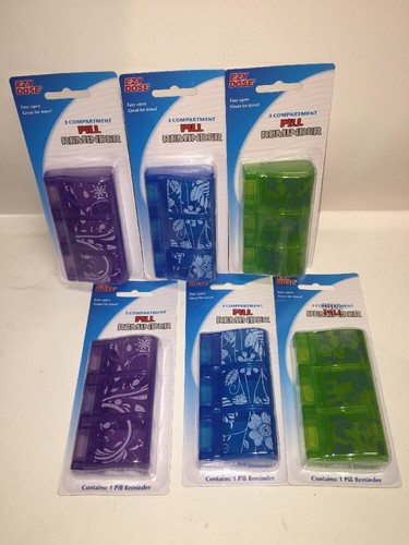 6) EZY Dose 67161 Easy Open 3-Compartment Pill Reminder *Value Bundle of 6* - 第 4/4 張圖片