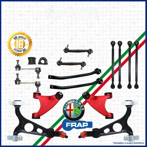 FRONT + REAR REINFORCED ARMS KIT FRAP ALFA ROMEO 147 - 156 - GT