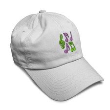 Soft Women Baseball Cap Green Lavender Musical Notes Embroidery Dad Hats for Men