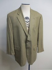 Chaps Ralph Lauren Blazer Mens 46R Wool Brown Houndstooth 2 Button Sport Coat