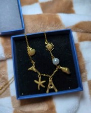 Initial A charm beachy Necklace