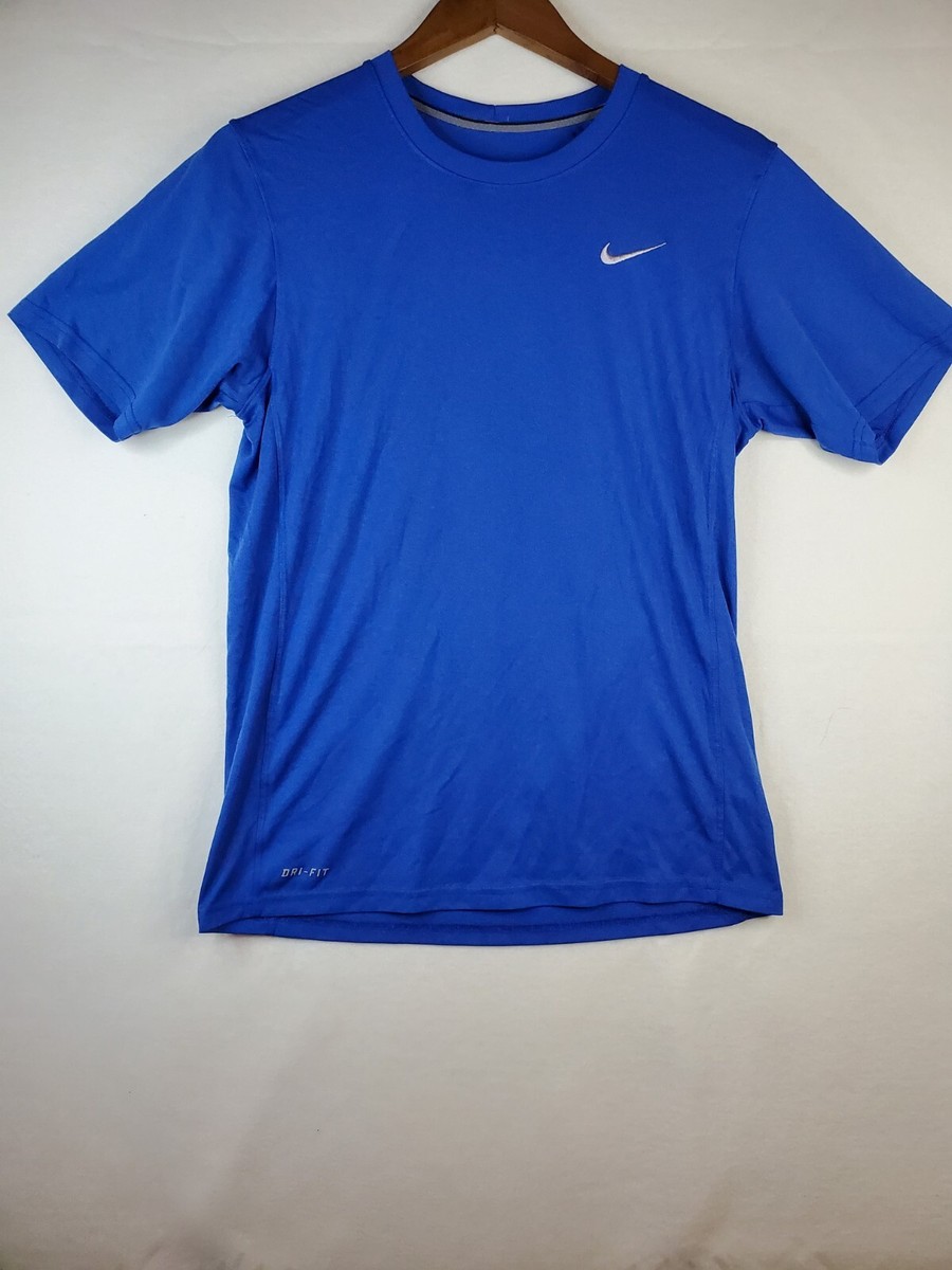 Nike Blue Dri-Fit T-Shirts XL Royal Blue Adult Size Small Tee