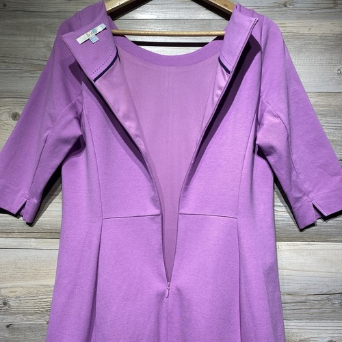 Boden Fit & Flare Midikleid Gr. 12 Lavendel Lila Ponte Strick dehnbar gefüttert - Bild 4 von 9