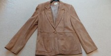 Ladies' Viyella Brown Suede Jacket Uk14 Nwot