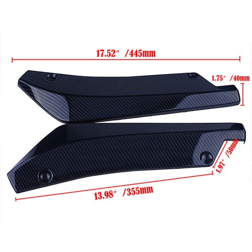 Carbon Fiber Sport Rear Bumper Lip Canards Spoiler For BMW 325i 330i 335i E90 - Picture 5 of 9
