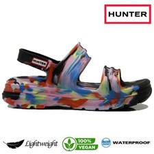 Image of HUNTER LADIES HYDRO BLOOM WALKING OUTDOOR BEACH SUMMER SANDALS SHOES CLOGS MULES
