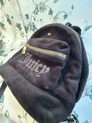 Y2K Juicy Couture rhinestone black label velvet velour mini backpack Y2K Juicy Couture rhinestone black label velvet velour mini  main image 4