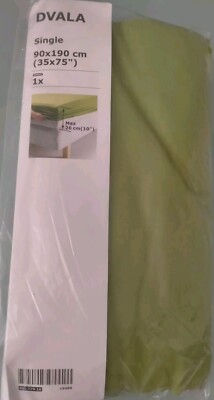 Ikea Dvala Spannbettlaken Baumwolle UK-Größe - Einzelbett (90 x 190) - GRÜN