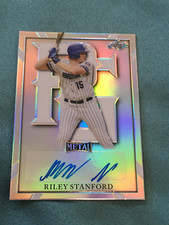 2021 Riley Stanford  Leaf Metal Perfect Game Auto