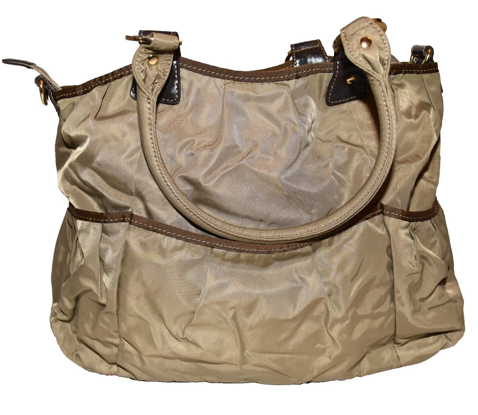 Storksak London Olivia Marrón Nylon 10 Bolsas 3 Bolsillos con Cremallera Bolso de Hombro Pañales Foto 2 de 4