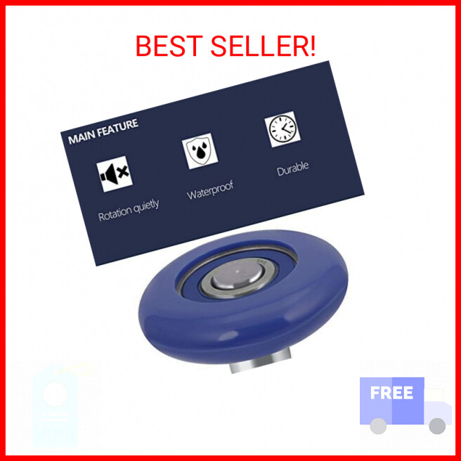 XiKe 10 Pack Blue 2" Nylon Garage Door Roller 7" Stem, Quiet/Durable