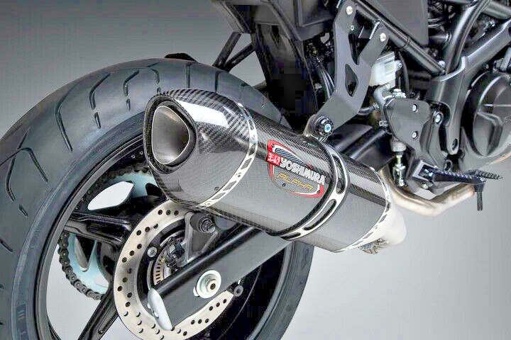 YOSHIMURA ALPHA SLIP-ON EXHAUST, SS WITH CF SLEEVE AND END CAP P/N