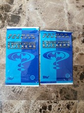 1995 TOPPS BATMAN FOREVER Movie Sticker Lot Of 2 Blue Factory Sealed Packs-NEW