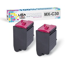 TONER for Sharp MX-C30NTM, MX-C250F, C300P, C300W Magenta, 2Pack