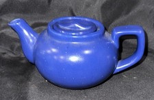 Wessco Blue Ceramic Teapot Miniature Personal Water Coffee Tea