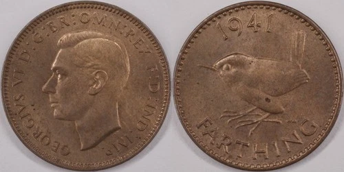 1941 George VI Farthing — photo from the most recent tracked eBay sale