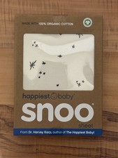 Happiest Baby SNOO Smart Sleeper Fitter Sheet 100 Organic Cotton White Space