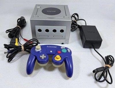 Nintendo GameCube - Platinum Edition DOL-101 With Cables 1 Controller Tested