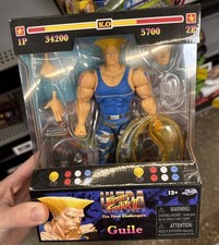 Jada Toys Ultra Street Fighter II Guile Player 2 BLUE 6" Figure Exclusive NEW