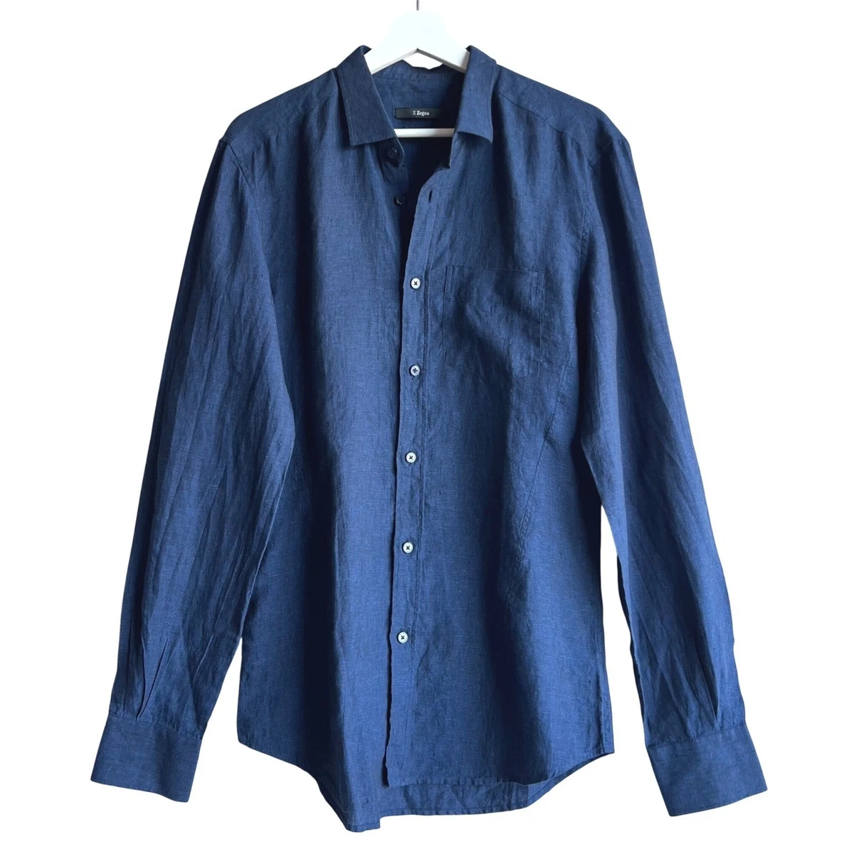 Ermenegildo Zegna Solid Button-Up Casual Button-Down Shirts for