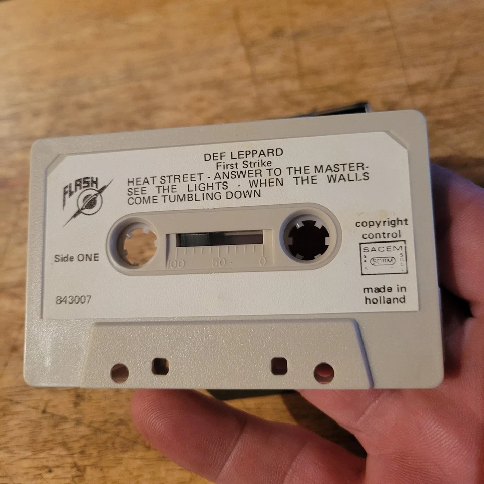 Def Leppard First Strike The Early Years Holland Import Press Cassette - Image 3 of 4