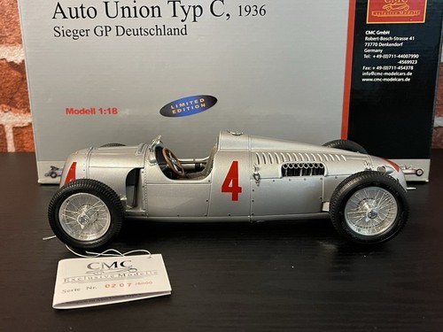1/18 CMC Auto Union Typ C 1936 Sieger GP Deutschland #4 M-037 - Bild 3 von 10