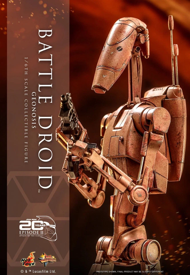 Figura B1 Battle Droid Hot Toys MMS 649 STAR WARS Attack of the Clones escala 1/6 Foto 2 de 4