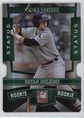 2010 Donruss Elite Extra Edition Status Emerald Die-Cut 15/25 Bryan Holaday 1cy5