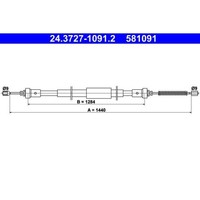ATE Handbremsseil Hinten Links Passend FüR Renault Clio | 24.3727-1091.2