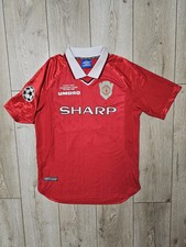 MANCHESTER UNITED 1997 2000 CUP SHIRT SHERINGHAM FOOTBALL SHIRT SOCCER JERSEY L