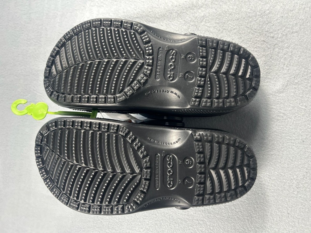 Crocs Classic Clog Black Slip On Water Friendly Comfort Shoes 10001-001 M7 W9 Crocs Classic Clog Mens Sandals Black 10001-001 – Shoe Palace main image 3