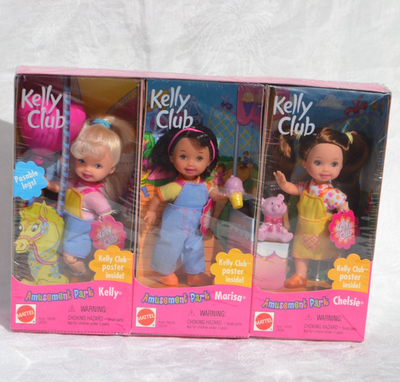 Amusement Park Kelly Marisa Chelsie 3 Pack Club Doll Mattel 2000