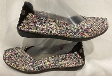 Bernie Mev BM Catwalk Slip On Shoes Multicolor Woven Rainbow Womens Size 38