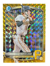2025 Bowman Chrome Prospects Mitch Jebb Gold Geometric Refractor /50 Pirates RC