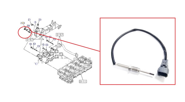 JPL I4278 Abgastemperatursensor EGR FüR Isuzu Dmax TFS86TT 2.5 Twin Turbo 2012+-image