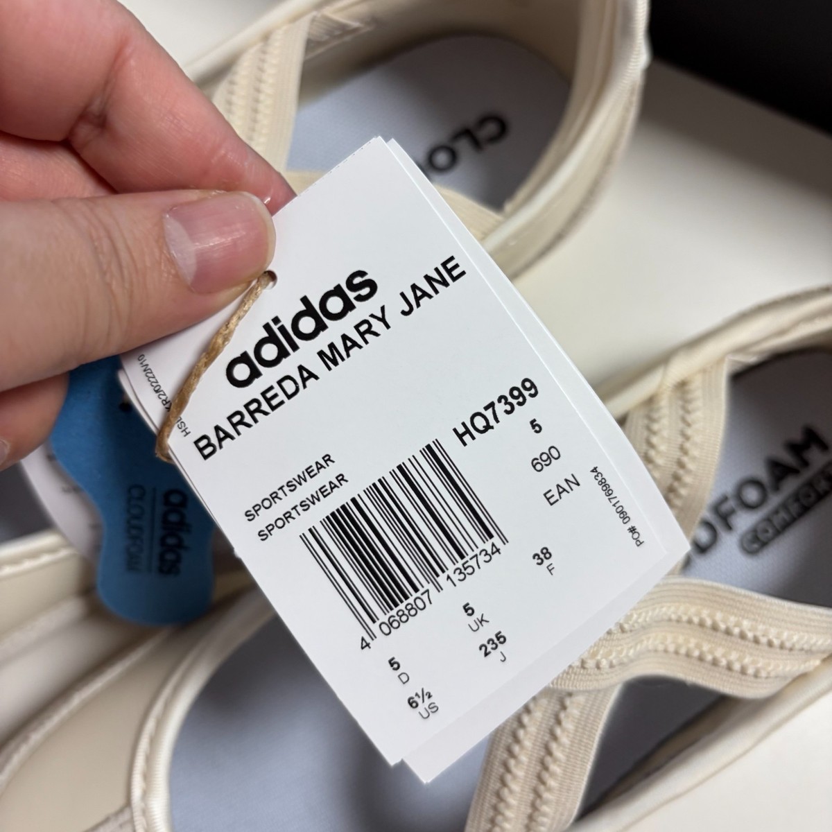 adidas Barreda Mary Jane Womens Sneakers Wonder White Vanilla
