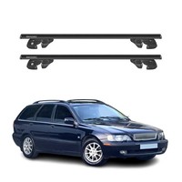 DachträGer GrundtäGer FüR Volvo V40 1996-2012 Aluminium 90Kg TÜV Schwarz 2Tlg