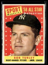 1958 Topps Bob Turley Ex Set Break #493