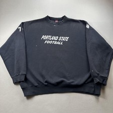 Vintage Nike Portland State Vikings Sweatshirt 3XL Black Football Center Swoosh