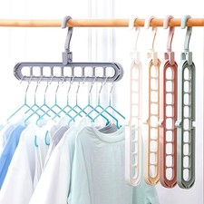 5pcs 9 in 1 Smart Hanger Pro, Space Saving Hanger, Closet Organizers Storage UK
