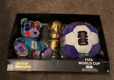 FIFA World Cup 2026 Plush 3-Pack Global Mondial Bear Soccer Ball Trophy Jazwares