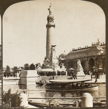 1904 St. Louis World Fair, Louisiana Purchase Monument. Stereoview Photo