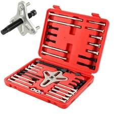 46pcs Harmonic Balancer Gear Puller Tool Kits Steering Wheel Crank Shaft Pulley
