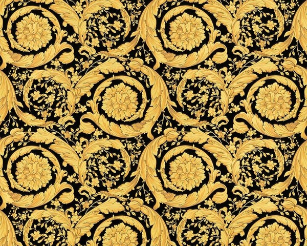 Versace Home Tapete Vlies Blumen Klassik Gold Glanz 93583-4 (8,81€/1Qm)-image