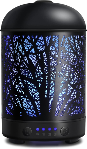 Diffusore Di Aromi Oli Essenziali, Metallo Albero, Aromaterapia, Con 7 Colori LE - Foto 7 di 12